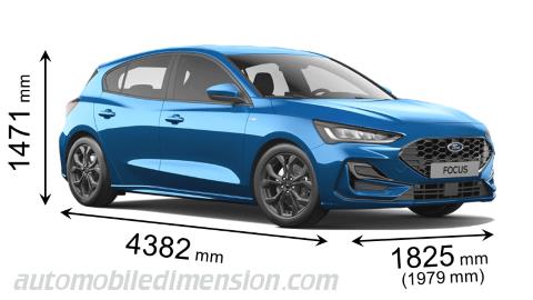 Ford Focus measures in mm