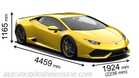 Lamborghini Huracán Coupé 2014 dimensions
